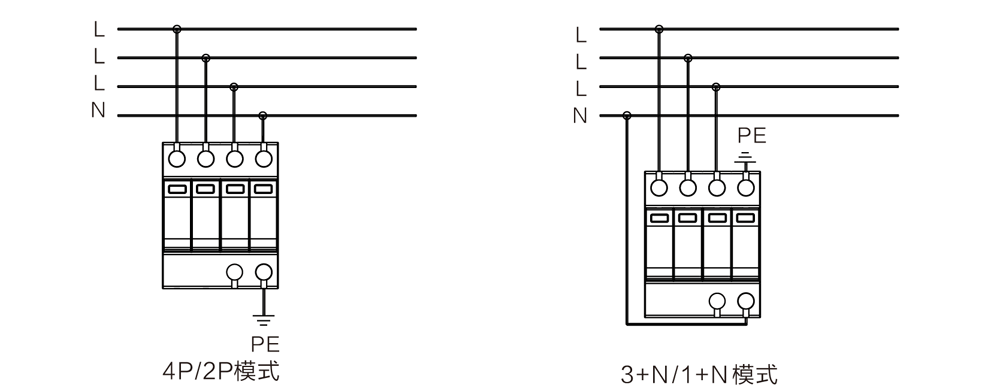 WB-D20/48 末級(jí)電源防雷器接線圖